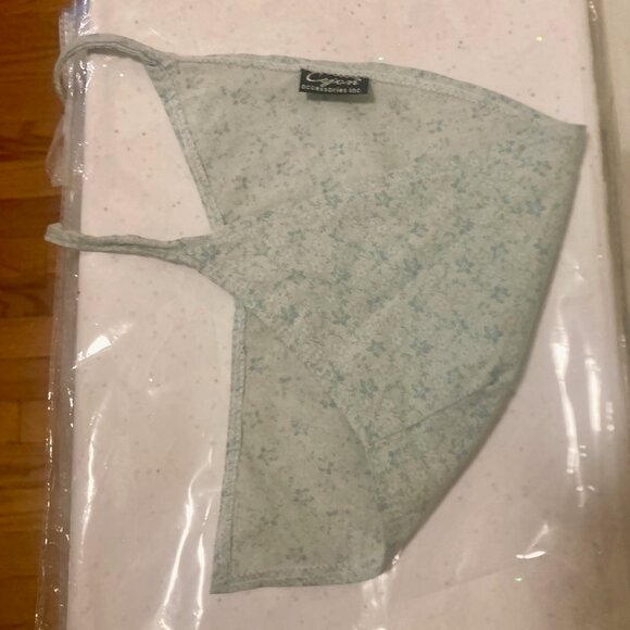 Kerchief Headscarf Blue Flowers Cottagecore Boho Festival - Picture 6 of 9